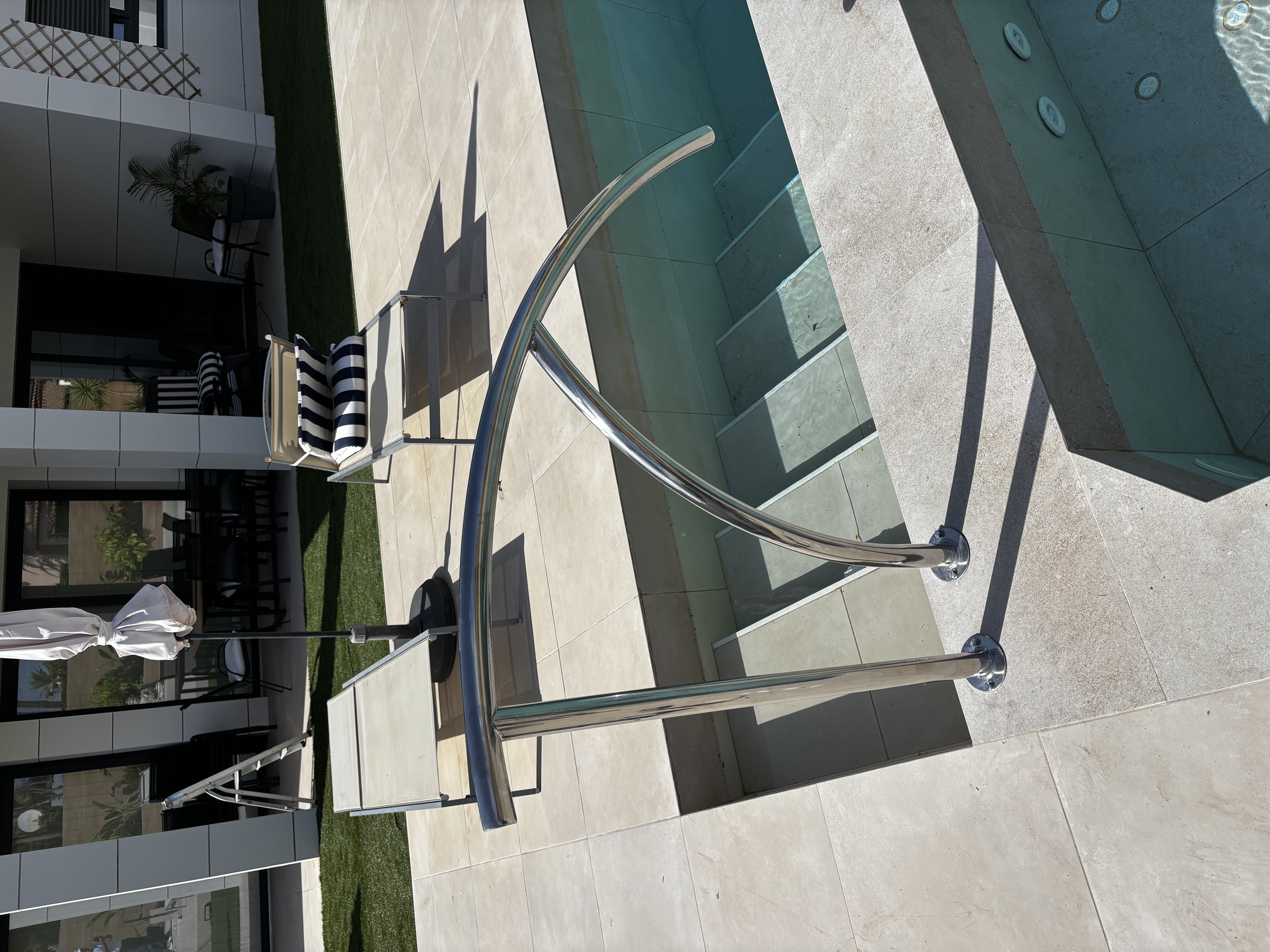 Detalle de pasamanos para escalera